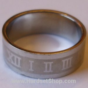 Chirurgická ocel prsten "Římské hodiny"-0