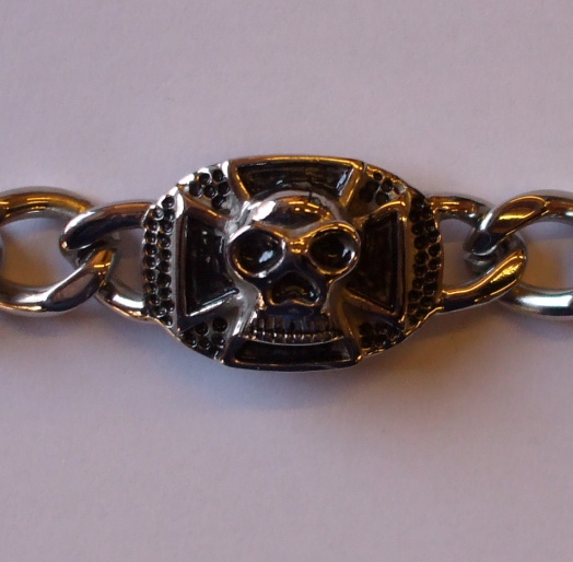 Chirurgická ocel náramek "SKULL+IRONCROSS"-0