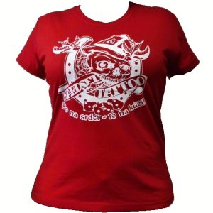 Dámské triko Hardset Tattoo "Co na srdci - to na kůži!" RED-0