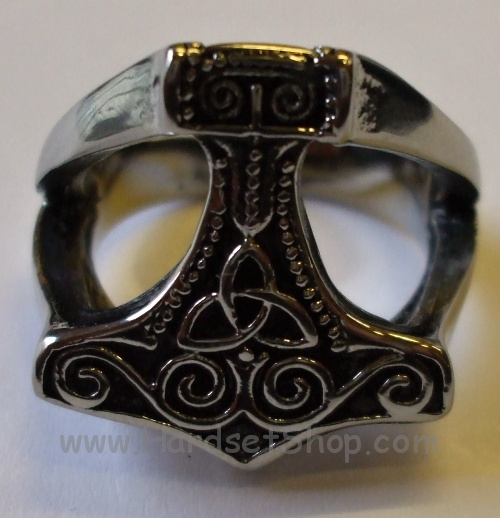 Chirurgická ocel prsten "Thor Hammer"-0