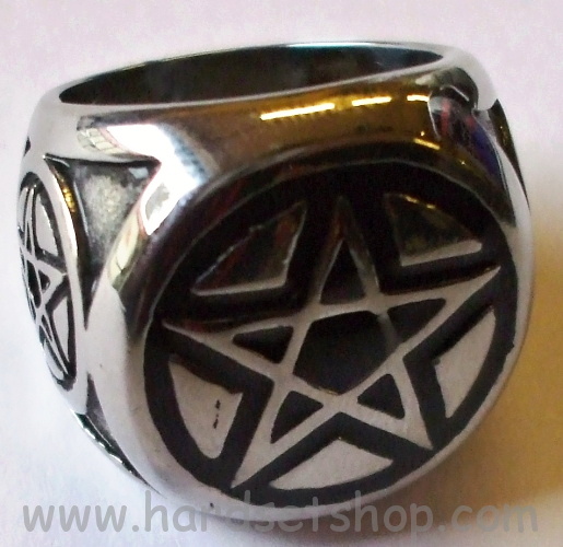 Chirurgická ocel prsten "Pentagram"-0